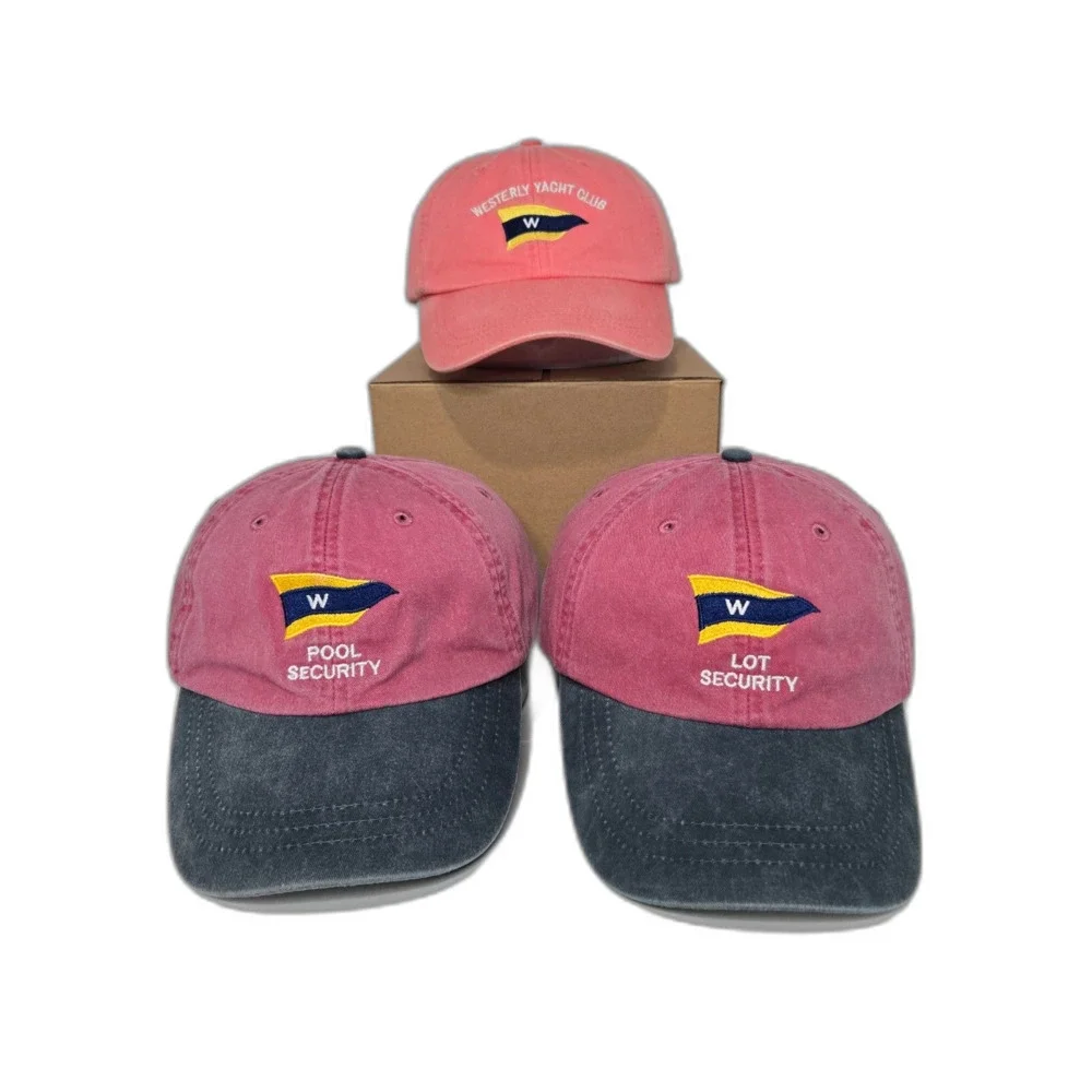 Westerly Yacht Club Dad Hat Bundle | Adams WPS | Pink Maroon | 3 Strapback Caps - Picture 1 of 12